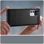Carcasa Flexible Carbon compatibila cu Xiaomi 12T / 12T Pro Black 4 - lerato.ro