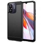 Carcasa Flexible Carbon compatibila cu Xiaomi Poco C55 / Redmi 12C Black 2 - lerato.ro