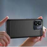 Carcasa Flexible Carbon compatibila cu Xiaomi Poco C55 / Redmi 12C Black 5 - lerato.ro