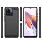 Carcasa Flexible Carbon compatibila cu Xiaomi Poco C55 / Redmi 12C Black 8 - lerato.ro