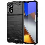 Carcasa Flexible Carbon compatibila cu Xiaomi Poco M4 5G / Redmi 10 5G / Redmi Note 11E Black 2 - lerato.ro