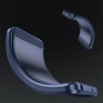 Carcasa Flexible Carbon compatibila cu Xiaomi Poco M4 5G / Redmi 10 5G / Redmi Note 11E Blue 5 - lerato.ro