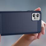 Carcasa Flexible Carbon compatibila cu Xiaomi Poco M4 5G / Redmi 10 5G / Redmi Note 11E Blue 6 - lerato.ro