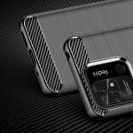 Carcasa Flexible Carbon compatibila cu Xiaomi Redmi 10C Black 6 - lerato.ro