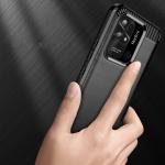 Carcasa Flexible Carbon compatibila cu Xiaomi Redmi 10C Black 4 - lerato.ro