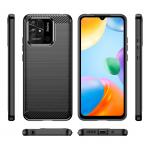 Carcasa Flexible Carbon compatibila cu Xiaomi Redmi 10C Black 8 - lerato.ro