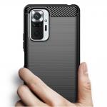 Carcasa Flexible Carbon compatibila cu Xiaomi Redmi Note 10 Pro Black 3 - lerato.ro