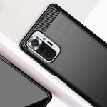 Carcasa Flexible Carbon compatibila cu Xiaomi Redmi Note 10 Pro Black 4 - lerato.ro