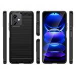 Carcasa Flexible Carbon compatibila cu Xiaomi Redmi Note 12 / Poco X5 5G Black 3 - lerato.ro