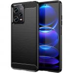 Carcasa Flexible Carbon compatibila cu Xiaomi Redmi Note 12 Pro / Poco X5 Pro 5G Black 2 - lerato.ro