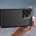 Carcasa Flexible Carbon compatibila cu Xiaomi Redmi Note 12 Pro / Poco X5 Pro 5G Black 5 - lerato.ro
