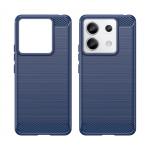 Carcasa Flexible Carbon compatibila cu Xiaomi Redmi Note 13 Pro 4G Blue 3 - lerato.ro