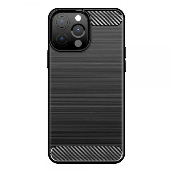 Carcasa Flexible Carbon compatibila cu iPhone 13 Pro Max Black 1 - lerato.ro