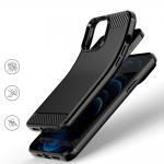 Carcasa Flexible Carbon compatibila cu iPhone 13 Pro Max Black 3 - lerato.ro