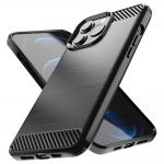 Carcasa Flexible Carbon compatibila cu iPhone 13 Pro Black 6 - lerato.ro