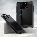 Carcasa Flexible Carbon compatibila cu iPhone 13 Pro Black 9 - lerato.ro