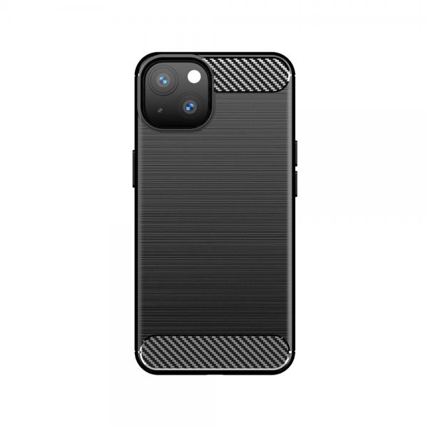 Carcasa Flexible Carbon compatibila cu iPhone 13 Black 1 - lerato.ro