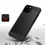 Carcasa Flexible Carbon compatibila cu iPhone 13 Black 5 - lerato.ro