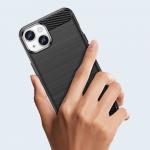 Carcasa Flexible Carbon compatibila cu iPhone 14 Plus Black 8 - lerato.ro