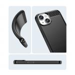 Carcasa Flexible Carbon compatibila cu iPhone 14 Plus Black 6 - lerato.ro