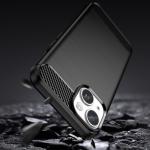 Carcasa Flexible Carbon compatibila cu iPhone 14 Plus Black 5 - lerato.ro