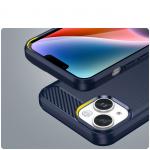 Carcasa Flexible Carbon compatibila cu iPhone 14 Plus Blue 6 - lerato.ro