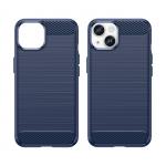 Carcasa Flexible Carbon compatibila cu iPhone 14 Plus Blue 7 - lerato.ro