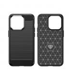 Carcasa Flexible Carbon compatibila cu iPhone 14 Pro Max Black 5 - lerato.ro