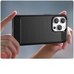 Carcasa Flexible Carbon compatibila cu iPhone 14 Pro Max Black 7 - lerato.ro