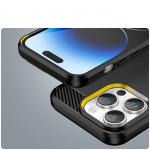 Carcasa Flexible Carbon compatibila cu iPhone 14 Pro Max Black 3 - lerato.ro