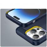 Carcasa Flexible Carbon compatibila cu iPhone 14 Pro Max Blue 8 - lerato.ro