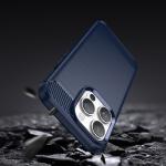 Carcasa Flexible Carbon compatibila cu iPhone 14 Pro Blue 6 - lerato.ro