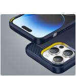 Carcasa Flexible Carbon compatibila cu iPhone 14 Pro Blue 8 - lerato.ro
