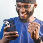 Carcasa Flexible Carbon compatibila cu iPhone 14 Pro Blue 5 - lerato.ro