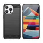 Carcasa Flexible Carbon compatibila cu iPhone 15 Pro Max Black 5 - lerato.ro