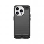 Carcasa Flexible Carbon compatibila cu iPhone 15 Pro Black 2 - lerato.ro
