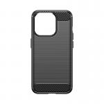 Carcasa Flexible Carbon compatibila cu iPhone 15 Pro Black 4 - lerato.ro