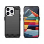 Carcasa Flexible Carbon compatibila cu iPhone 15 Pro Black 6 - lerato.ro