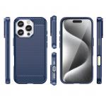 Carcasa Flexible Carbon compatibila cu iPhone 16 Pro Max Blue 6 - lerato.ro