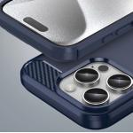 Carcasa Flexible Carbon compatibila cu iPhone 16 Pro Max Blue 3 - lerato.ro