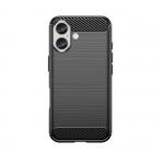 Carcasa Flexible Carbon compatibila cu iPhone 16 Black 2 - lerato.ro