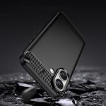 Carcasa Flexible Carbon compatibila cu iPhone 16 Black 3 - lerato.ro
