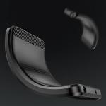 Carcasa Flexible Carbon compatibila cu iPhone 16 Black 5 - lerato.ro