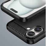 Carcasa Flexible Carbon compatibila cu iPhone 16 Black 7 - lerato.ro
