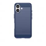 Carcasa Flexible Carbon compatibila cu iPhone 16 Blue 2 - lerato.ro