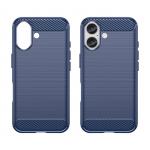 Carcasa Flexible Carbon compatibila cu iPhone 16 Blue 9 - lerato.ro