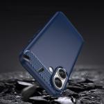 Carcasa Flexible Carbon compatibila cu iPhone 16 Blue 5 - lerato.ro