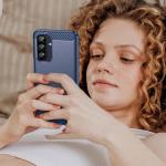 Carcasa Flexible Carbon compatibila cu Samsung Galaxy A26 5G Blue 6 - lerato.ro