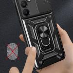 Carcasa Hybrid Armor CamShield compatibila cu Samsung Galaxy A26 5G Black 3 - lerato.ro