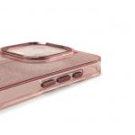 Carcasa Glitter compatibila cu iPhone 16 Pink 4 - lerato.ro